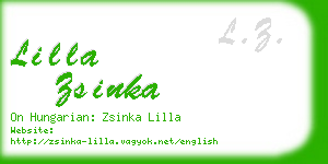 lilla zsinka business card